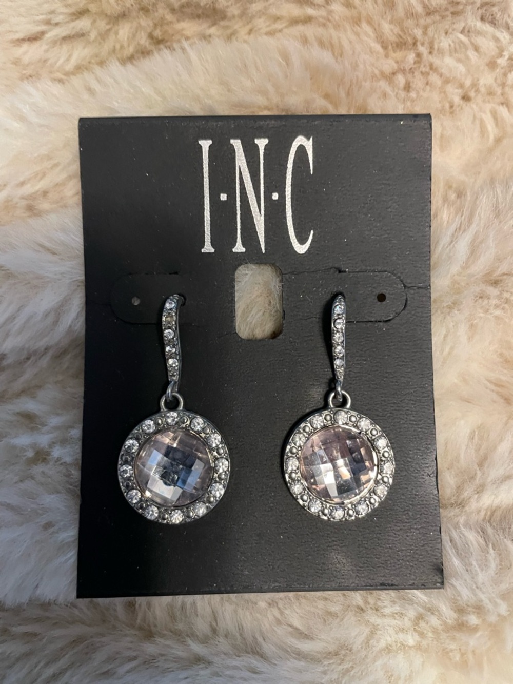 Macy's Silver-Tone Clear Crystal Drop Earrings